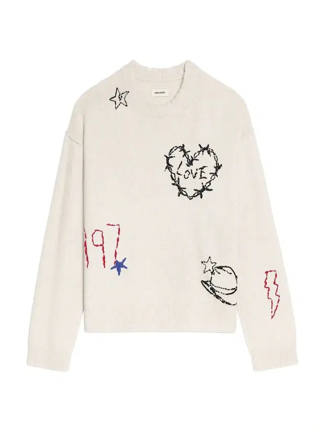 Zadig & Voltaire Women's Markuz Cashmere West Graph Sweater - Ecru
