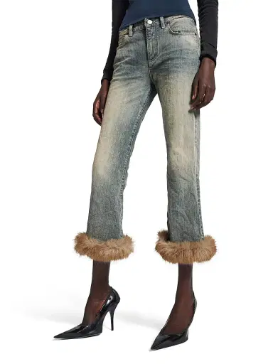 Balenciaga Women's Flared Capri Pants - Light Blue - Size 28 | Thumbnail 3