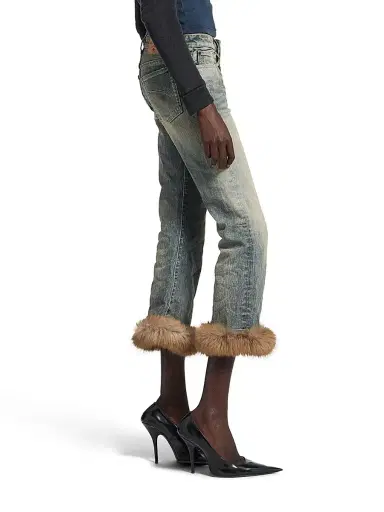 Balenciaga Women's Flared Capri Pants - Light Blue - Size 28 | Thumbnail 5