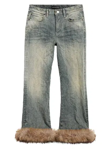 Balenciaga Women's Flared Capri Pants - Light Blue - Size 28 | Thumbnail 1