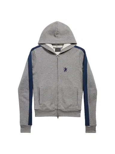 Balenciaga Women's Lion Zip-Up Hoodie - Dark Heather Grey | Thumbnail 1