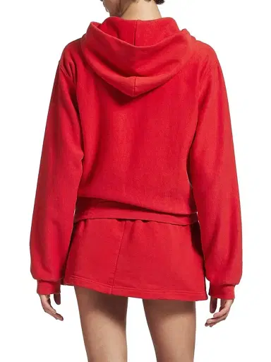 Balenciaga Women's Laurel Classic Zip-Up Hoodie Regular Fit - Red Black - Size XS | Thumbnail 5