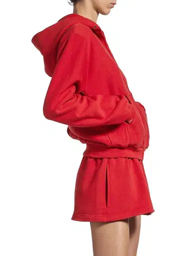 Balenciaga Women's Laurel Classic Zip-Up Hoodie Regular Fit - Red Black - Size XS | Thumbnail 6