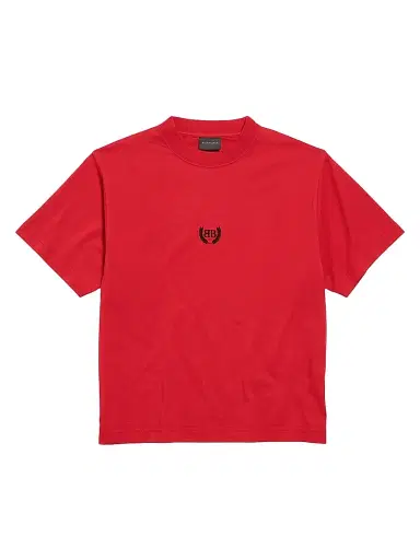 Balenciaga Women's Laurel Classic T-Shirt Medium Fit - Red Black - Size XS | Thumbnail 1 Balenciaga Women's Laurel Classic T-Shirt Medium Fit - Red Black - Size XS | Thumbnail 1