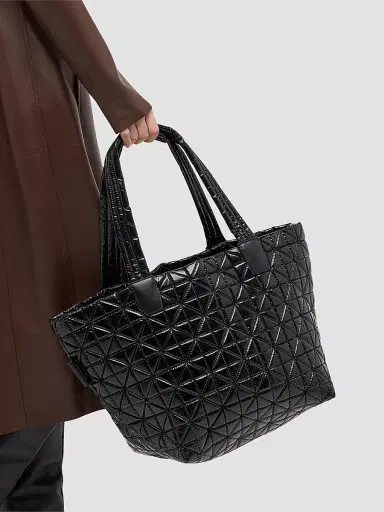 Vee Collective Women's Medium Vee Quilted Tote Bag | Thumbnail 3 Vee Collective Women's Medium Vee Quilted Tote Bag | Thumbnail 3