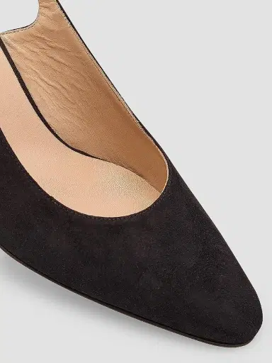 Manolo Blahnik Women's Allurasan 50MM Suede Slingback Pumps - Black - Size 7.5 | Thumbnail 5