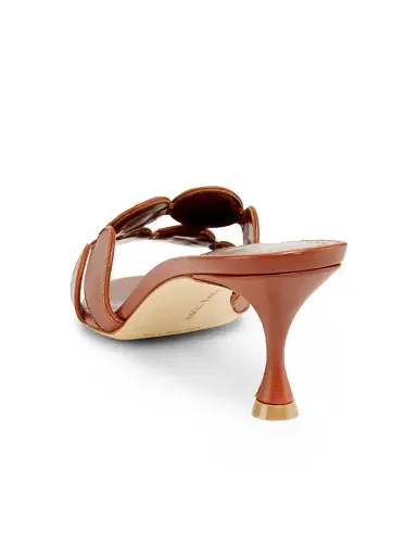 Manolo Blahnik Women's Haribalmu 50MM Leather Sandals - Medium Brown - Size 12 | Thumbnail 3 Manolo Blahnik Women's Haribalmu 50MM Leather Sandals - Medium Brown - Size 12 | Thumbnail 3