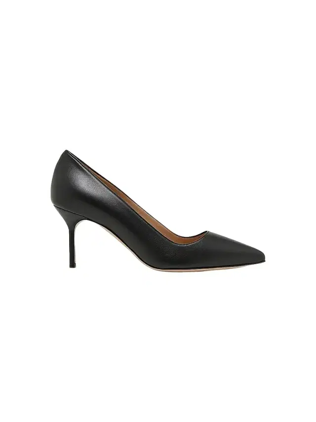 Manolo Blahnik Women's BB 0mm Leather Stiletto Pumps - Black