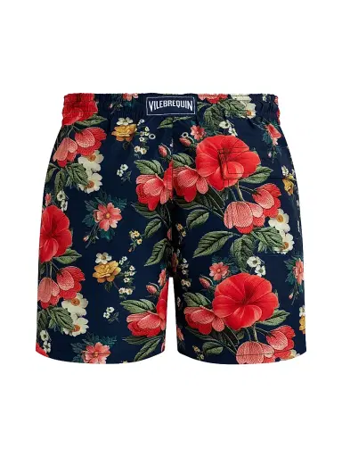Vilebrequin Men's Trompe-L'il Floral Swim Shorts - Bleu Marine - Size XXXL | Thumbnail 2