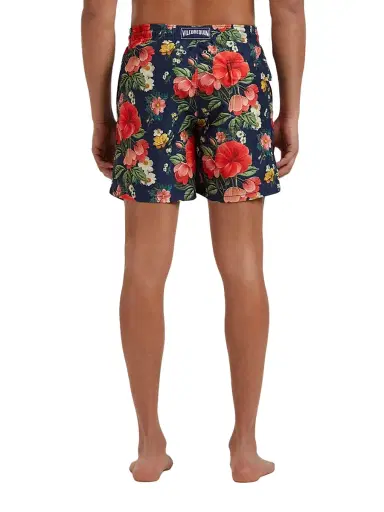 Vilebrequin Men's Trompe-L'il Floral Swim Shorts - Bleu Marine - Size XXXL | Thumbnail 4