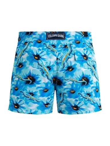 Vilebrequin Men's Poppies & Geckos Stretch Swim Shorts - Topaz Bleu - Size XXXL | Thumbnail 2 Vilebrequin Men's Poppies & Geckos Stretch Swim Shorts - Topaz Bleu - Size XXXL | Thumbnail 2