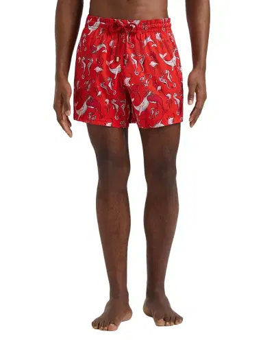 Vilebrequin Men's Whimsical Whales Swim Shorts - Coquelicot | Thumbnail 3