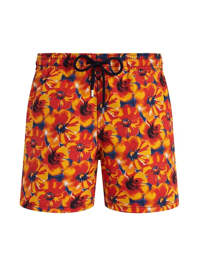 Men's Poppies Swim Shorts - Bleu Marine