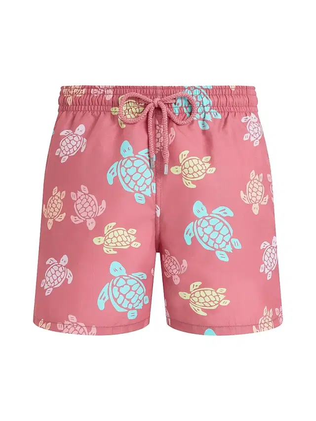 Men's Tortues Multicolores Printed Swim Shorts - Boudoir