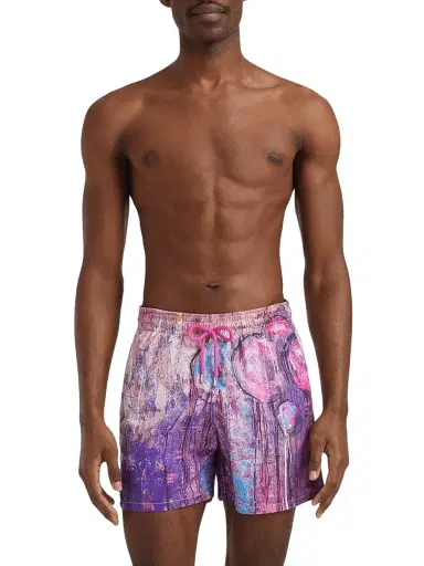 Vilebrequin Men's Dripping Balloons Swim Shorts - Glycine - Size XXXL | Thumbnail 3 Vilebrequin Men's Dripping Balloons Swim Shorts - Glycine - Size XXXL | Thumbnail 3