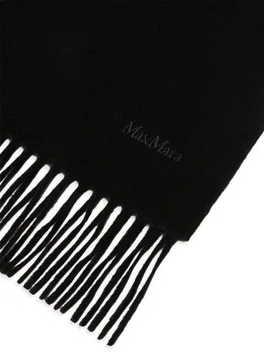 Max Mara Women's Cashmere Logo Stole - Black | Thumbnail 3 Max Mara Women's Cashmere Logo Stole - Black | Thumbnail 3