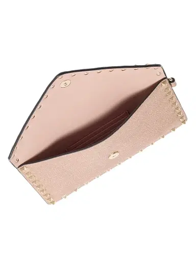 Valentino Garavani Women's Rockstud Laminated Grainy Calfskin Clutch Bag | Thumbnail 5