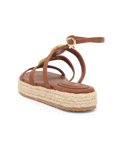 Gianvito Rossi Women's Corda 25MM Embellished Leather Platform Sandals - Cuoio Naturale - Size 11 | Thumbnail 3