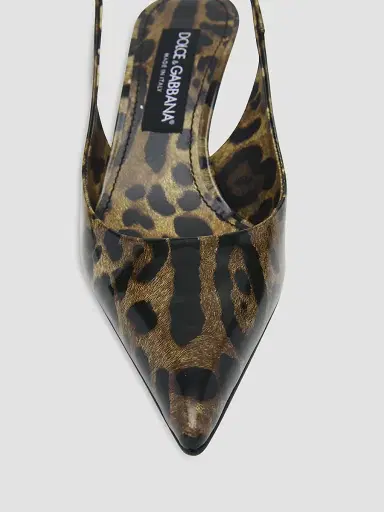 Dolce & Gabbana Women's 60MM Leopard-Print Patent Leather Pumps - Leopard - Size 9 | Thumbnail 5