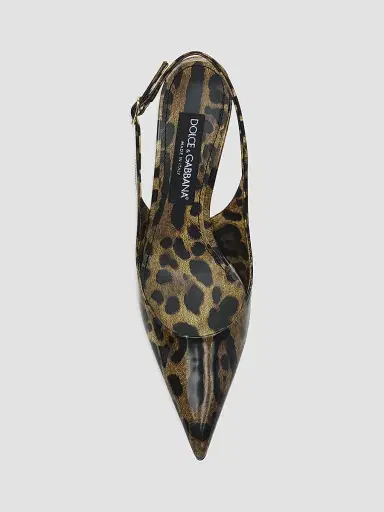 Dolce & Gabbana Women's 60MM Leopard-Print Patent Leather Pumps - Leopard - Size 9 | Thumbnail 6