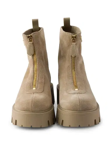Prada Women's Suede Booties with Zip - Beige Khaki - Size 11 | Thumbnail 2 Prada Women's Suede Booties with Zip - Beige Khaki - Size 11 | Thumbnail 2