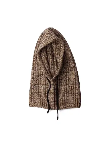 Prada Women's Mélange Knit Hood - Brown | Thumbnail 1