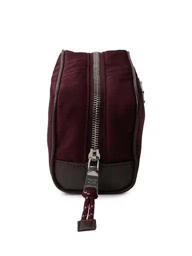 Prada Men's Speedrock Re-Nylon and Leather Pouch - Dark Red | Thumbnail 4 Prada Men's Speedrock Re-Nylon and Leather Pouch - Dark Red | Thumbnail 4