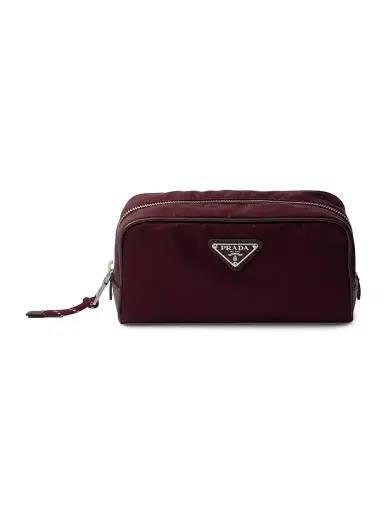 Prada Men's Speedrock Re-Nylon and Leather Pouch - Dark Red | Thumbnail 1 Prada Men's Speedrock Re-Nylon and Leather Pouch - Dark Red | Thumbnail 1