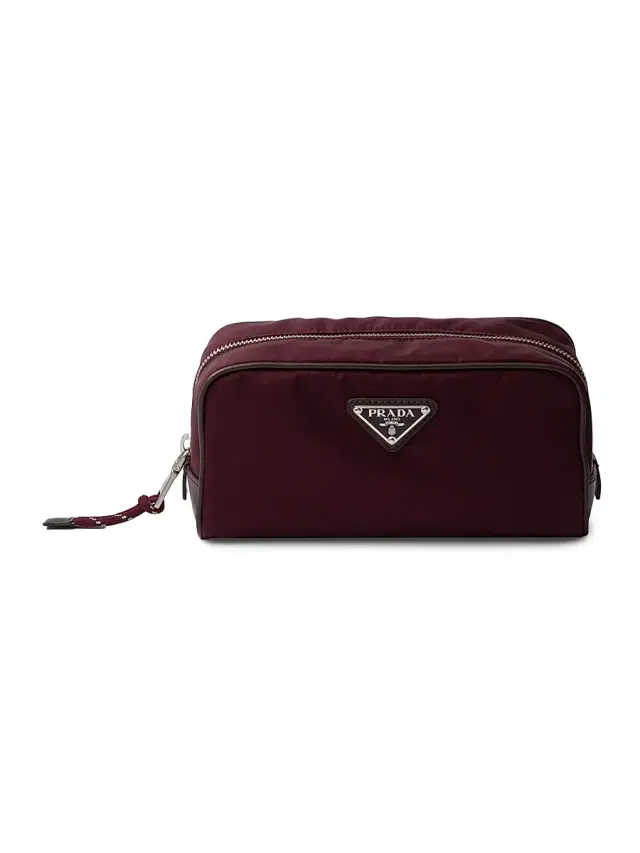 Prada Men's Speedrock Re-Nylon and Leather Pouch - Dark Red