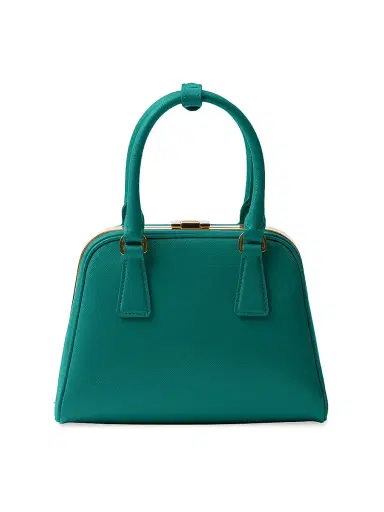 Prada Women's Pyramid Saffiano Leather Mini Top Handle Bag - Green | Thumbnail 3 Prada Women's Pyramid Saffiano Leather Mini Top Handle Bag - Green | Thumbnail 3