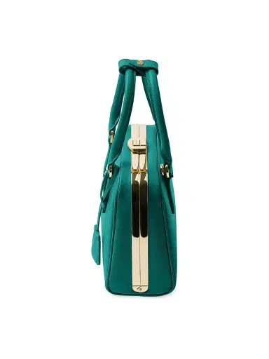 Prada Women's Pyramid Saffiano Leather Mini Top Handle Bag - Green | Thumbnail 4 Prada Women's Pyramid Saffiano Leather Mini Top Handle Bag - Green | Thumbnail 4