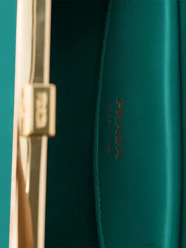 Prada Women's Pyramid Saffiano Leather Mini Top Handle Bag - Green | Thumbnail 5 Prada Women's Pyramid Saffiano Leather Mini Top Handle Bag - Green | Thumbnail 5