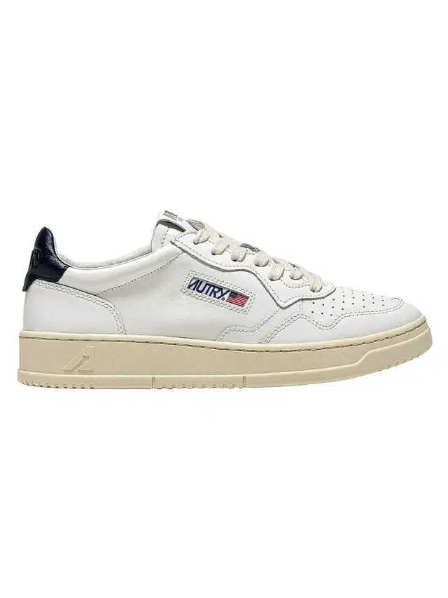 Women's Medalist Two-Tone Leather Low-Top Sneakers - White