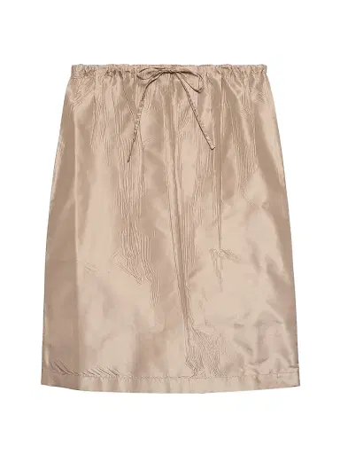 Prada Women's Taffeta Midi Skirt - Beige Khaki | Thumbnail 1