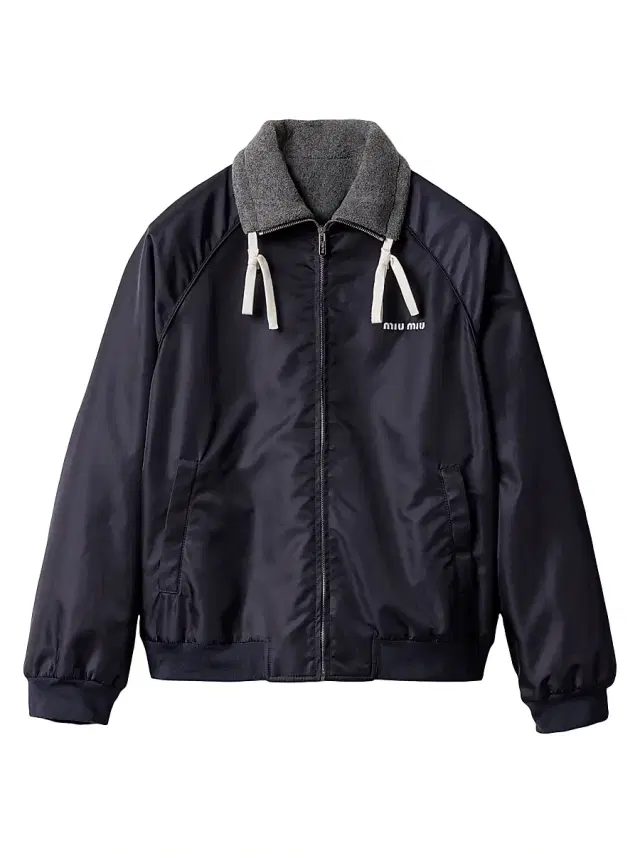 Women's Technical Gazar and Fleece Bomber Jacket - Blue