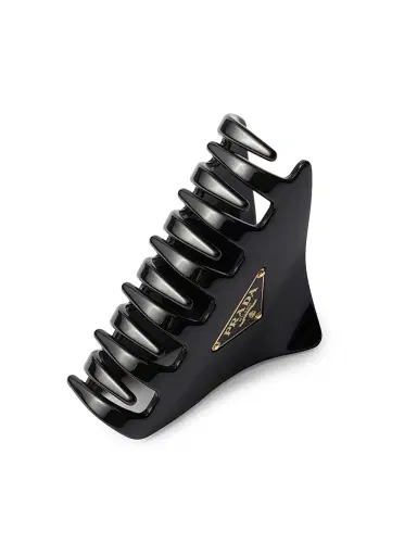 Prada Women's Plexiglas Claw Clip - Black | Thumbnail 2