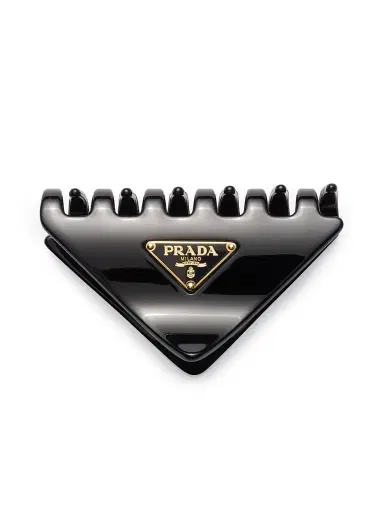 Prada Women's Plexiglas Claw Clip - Black | Thumbnail 1