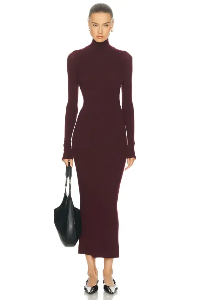Gab Turtleneck Rib Dress