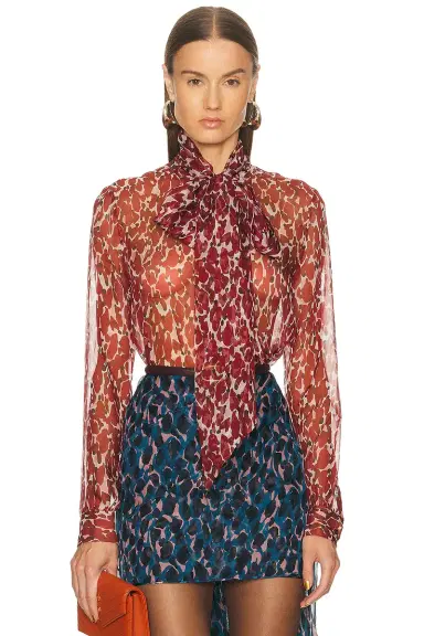 Saint Laurent Long Sleeve Top | Thumbnail 1 Saint Laurent Long Sleeve Top | Thumbnail 1