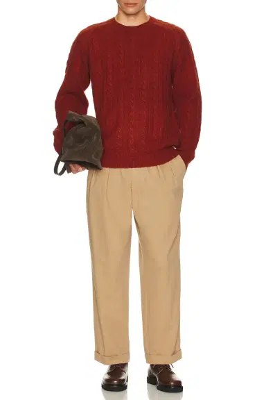 Beams Plus Crew Cable 5G Sweater | Thumbnail 3 Beams Plus Crew Cable 5G Sweater | Thumbnail 3