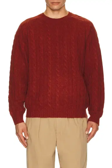 Beams Plus Crew Cable 5G Sweater | Thumbnail 1 Beams Plus Crew Cable 5G Sweater | Thumbnail 1