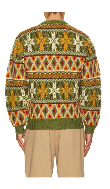Beams Plus Crew Fair Isle Pattern 3G Sweater | Thumbnail 2