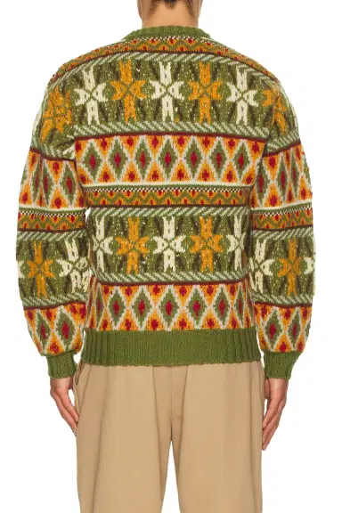 Beams Plus Crew Fair Isle Pattern 3G Sweater | Thumbnail 4