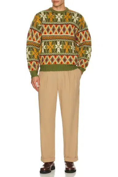 Beams Plus Crew Fair Isle Pattern 3G Sweater | Thumbnail 5