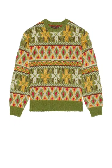 Beams Plus Crew Fair Isle Pattern 3G Sweater | Thumbnail 6