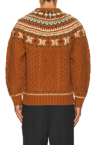 Beams Plus Crew Nordic Cable Sweater | Thumbnail 4