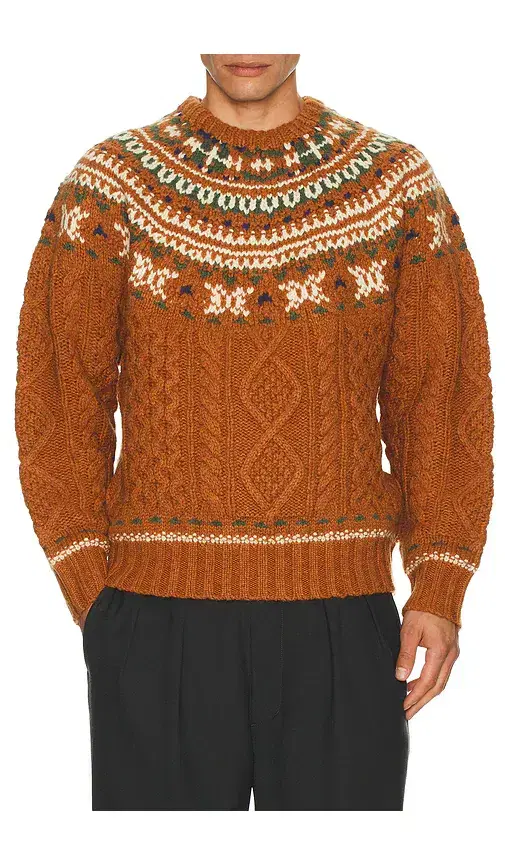 Beams Plus Crew Nordic Cable Sweater