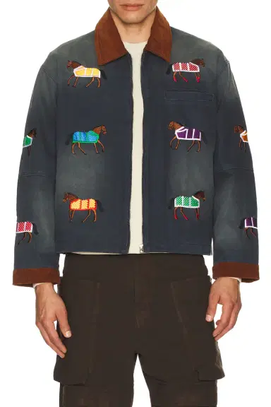 Found Lariat Horse Embroidered Work Jacket | Thumbnail 1