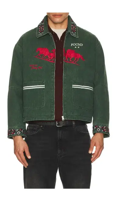 Found Jockey Club Embroidered Work Jacket | Thumbnail 3