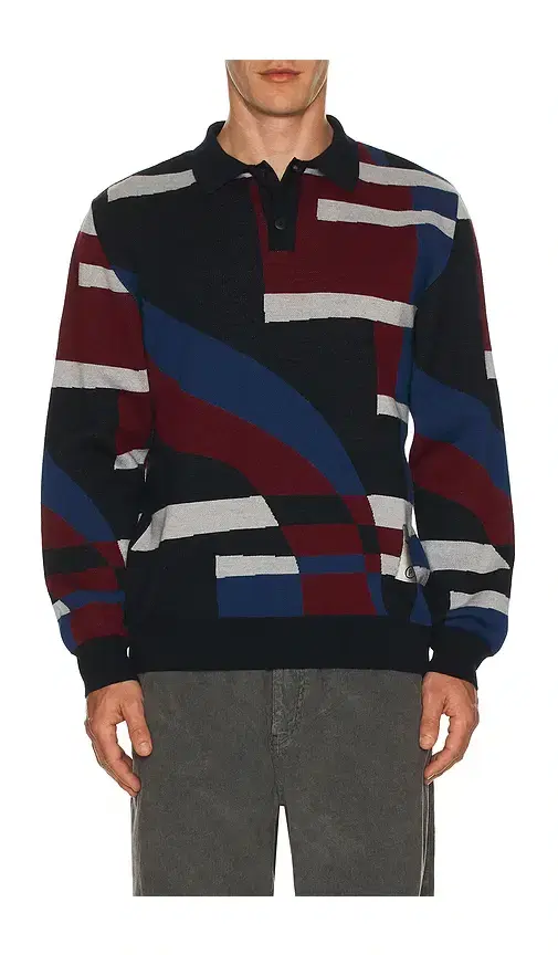 By Parra Vertical Forest Knitted Polo